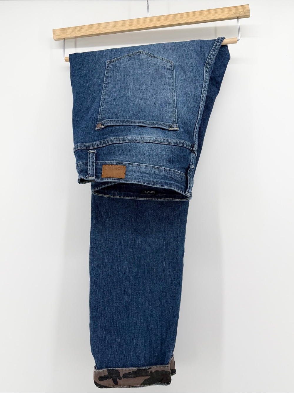 Judy Blue 2X Janette Camo Patch Skinny Jeans Plus Size Mid Rise Distressed Denim